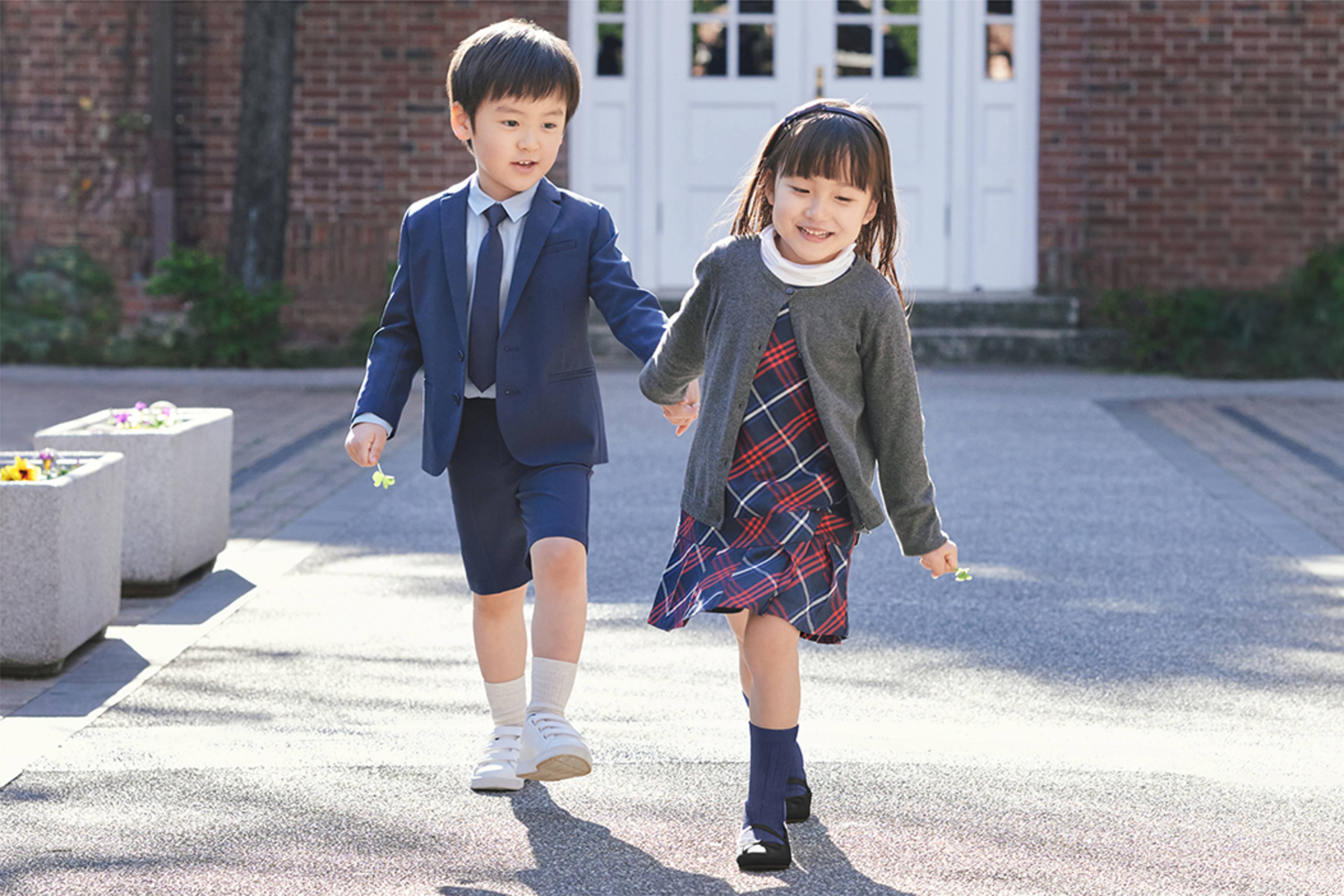 卒業式 フォーマル男児 小学生 ZARA152 チェック H&M 男の子-